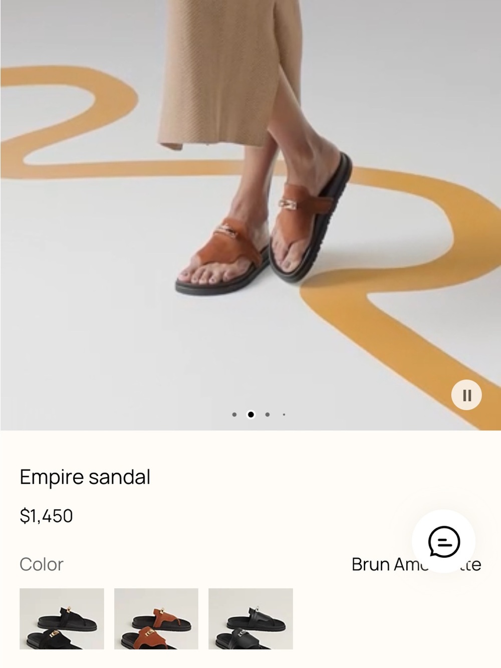 Women’s suede Hermes empire sandal size 38 - Picture 6 of 7